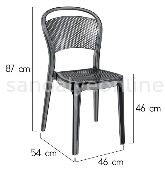 sandalyeonline-bee-siyah-seffaf-sandalye-mutfak-sandalyesi-olcu