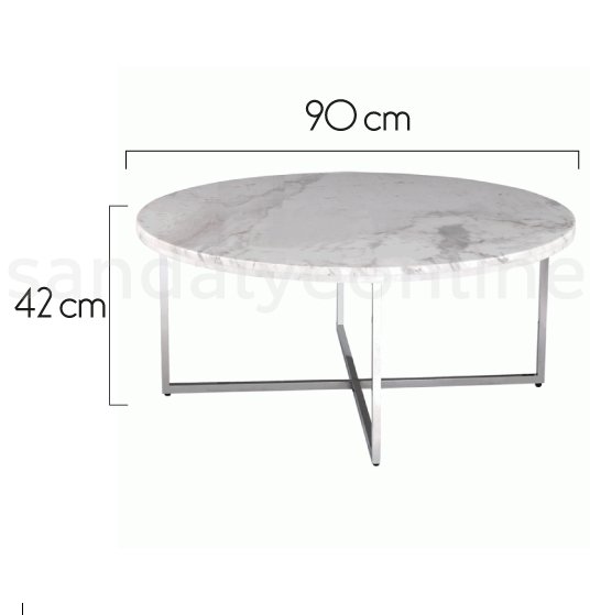 chaironline-marble-metal-leg-middle-coffee table-size-90-cm-cap