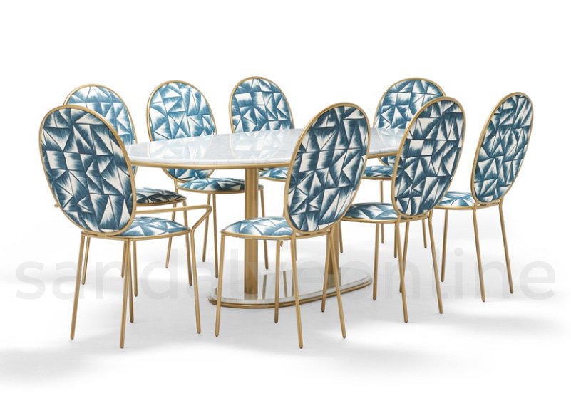 Porio Altın Kaplamalı Sandalye Sandalye Online